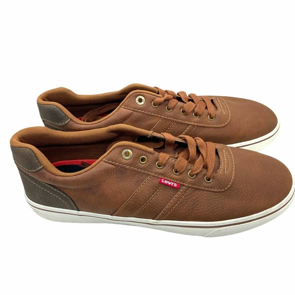 Levis Brown Lace Up Sneaker Shoes Size 